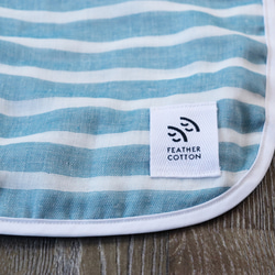 手仕事から生まれたfeather cotton®のガーゼブランケット / weekday02 blue 3枚目の画像