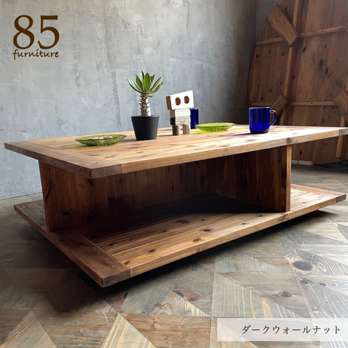 カスタムローテーブル】100×80cm 高さ32cm 無垢材 ソファテーブル