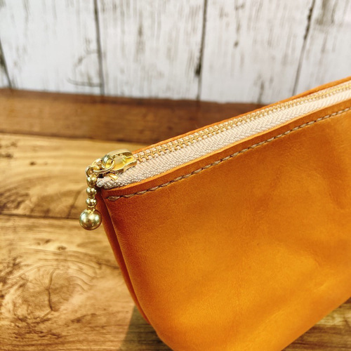 手縫い】栃木レザー ポーチ2 お出かけのお供に（送料無料） ポーチ 革