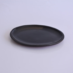 楕円形・オーバル・重め平皿　赤土×錆釉 1枚目の画像