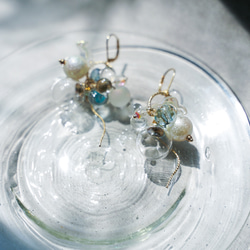 【シャボン玉*ガラスドーム】ピアス＿春・夏のピアス・アレルギー対応・イヤリング・ガラスドーム・ 9枚目の画像