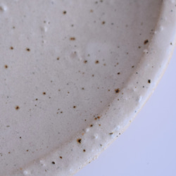 楕円形・オーバル・重め平皿　黄御影土×白失透釉 8枚目の画像
