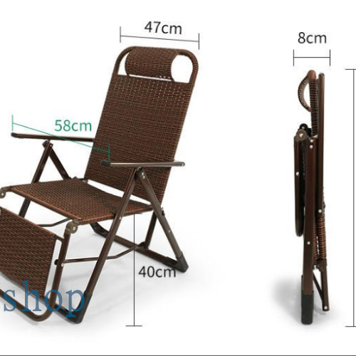 籐編み リクライニングチェア 折りたたみ 昼休み 夏凉しい