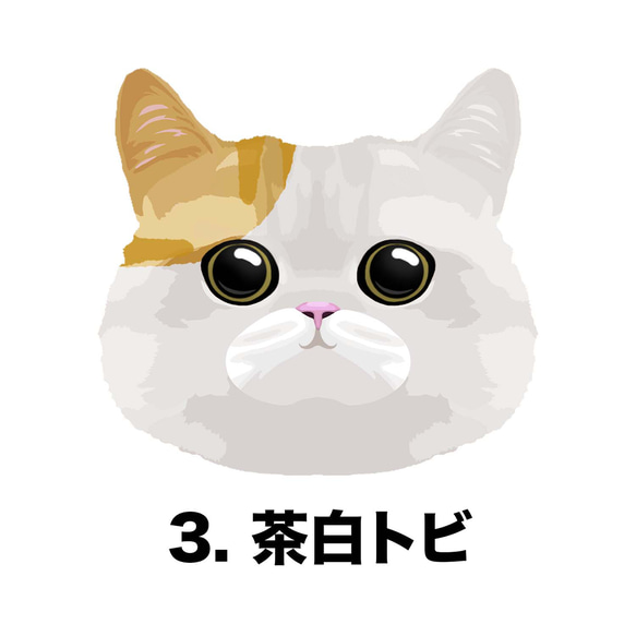 【 ねこ 猫 茶 毛色3色 特大顔 】スマホケース クリアソフトケース プレゼント iPhone&Android 4枚目の画像