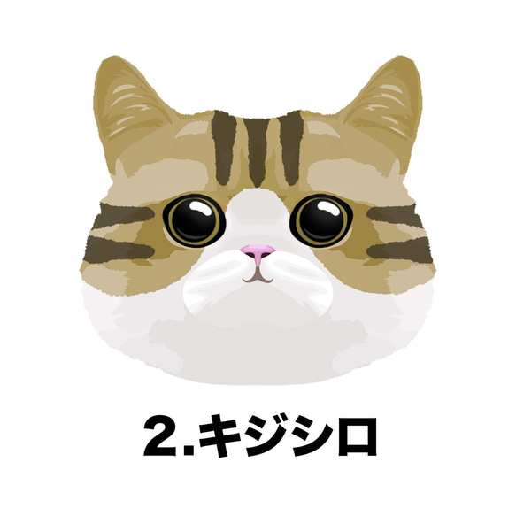 【 ねこ 猫 キジ 毛色3色 特大顔 】スマホケース クリアソフトケース プレゼント iPhone&Android 3枚目の画像