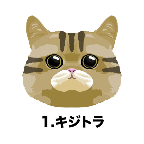 【 ねこ 猫 キジ 毛色3色 特大顔 】スマホケース クリアソフトケース プレゼント iPhone&Android 2枚目の画像