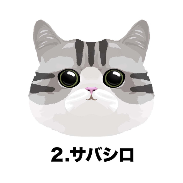 【 ねこ 猫 サバ 毛色3色 特大顔 】スマホケース クリアソフトケース プレゼント iPhone&Android 3枚目の画像