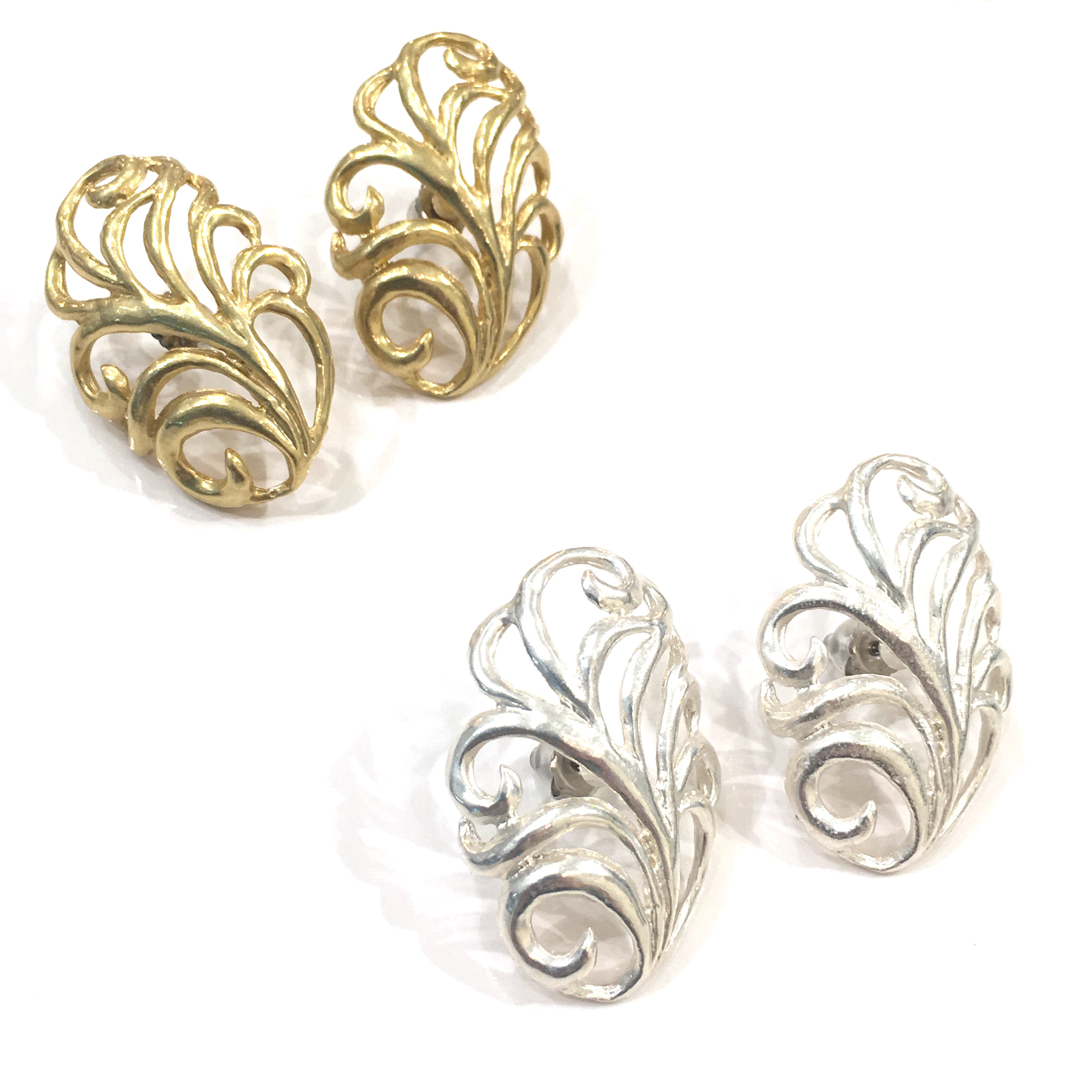 コスチュームジュエリー／ヴィンテージ/メタル/ピアス【Deux Y】DCP-002