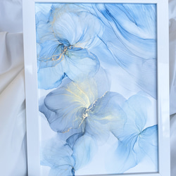 絵  フラワーアート 送料無料】アルコールインクアート 原画 フラワーアート 絵画 A4サイズ