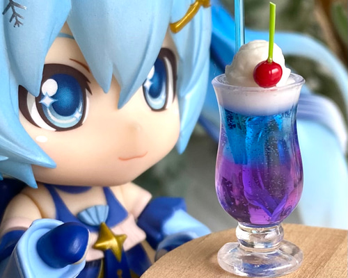 43 ＊宇宙のクリームソーダ＊ ミニチュア ドリンク その他置物