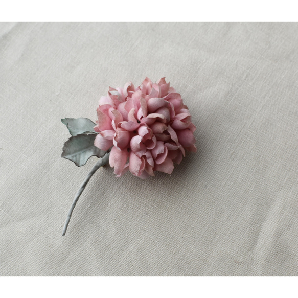 [Nimari的專用頁面][布料花]繡球花胸花（粉紅色）/獨一無二的商品 第4張的照片