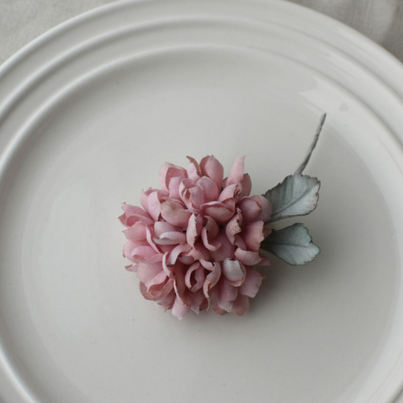 [Nimari的專用頁面][布料花]繡球花胸花（粉紅色）/獨一無二的商品 第2張的照片