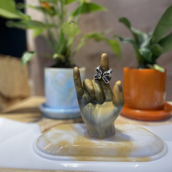 【美品】リングホルダー　スタンド　置物　インテリア　工芸品　美術品　A1214 美品】リングホルダー スタンド 置物 インテリア 工芸品 美術品