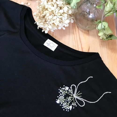美品 マーブルシュッド hometown 刺繍 ブラウス カットソー ドルマン