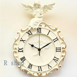 北歐風 英国貴族風 クロック。壁掛け時計 かけ時計 ヨーロッパ風 北歐風 英国貴族風 クロック。壁掛け時計 かけ時計ヨーロッパ風．花柄