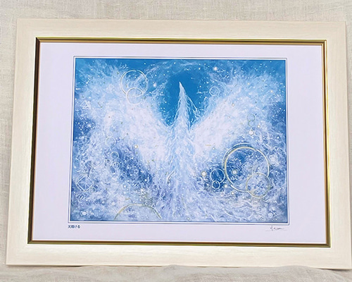 ヒーリングアート、鳳凰の絵画 ~天翔ける~ 額装A4ジクレーアート ヒーリングアート、鳳凰の絵画 ~天翔ける~ 額装A4ジクレーアート