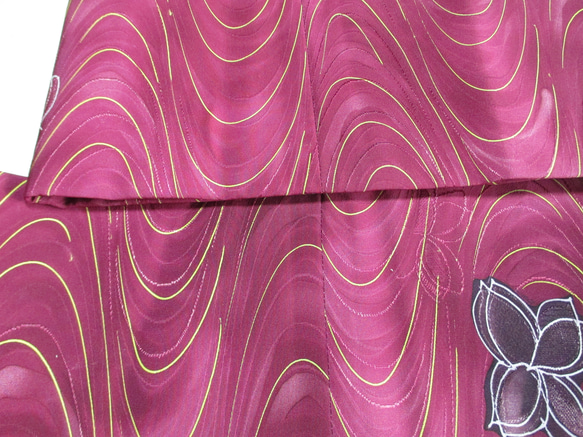 正絹羽織から作った　おしゃれな半幅帯です。 4枚目の画像