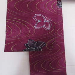 正絹羽織から作った　おしゃれな半幅帯です。 2枚目の画像