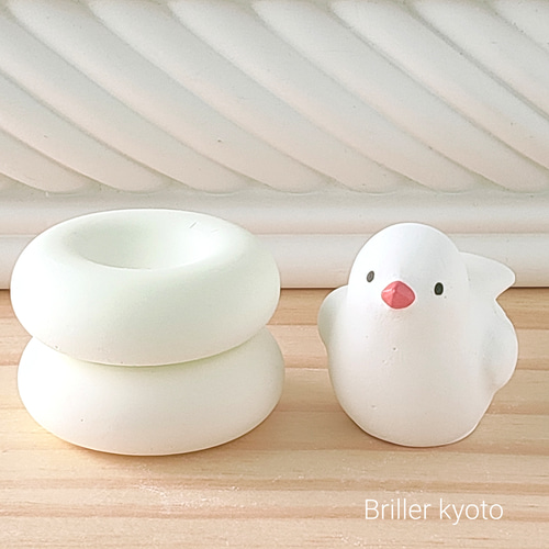 白文鳥のアロマストーン＆ふっくら丸いアロマストーンセット