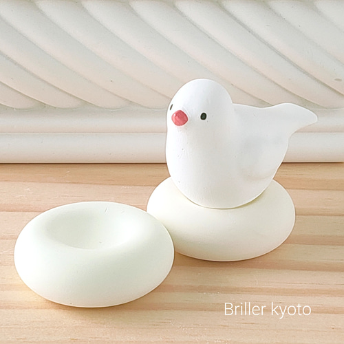 白文鳥のアロマストーン＆ふっくら丸いアロマストーンセット