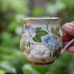 京焼・清水焼　色絵　マグカップ（朝顔） 4枚目の画像