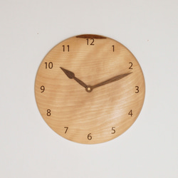 木製 掛け時計 丸 カバ材16 1枚目の画像