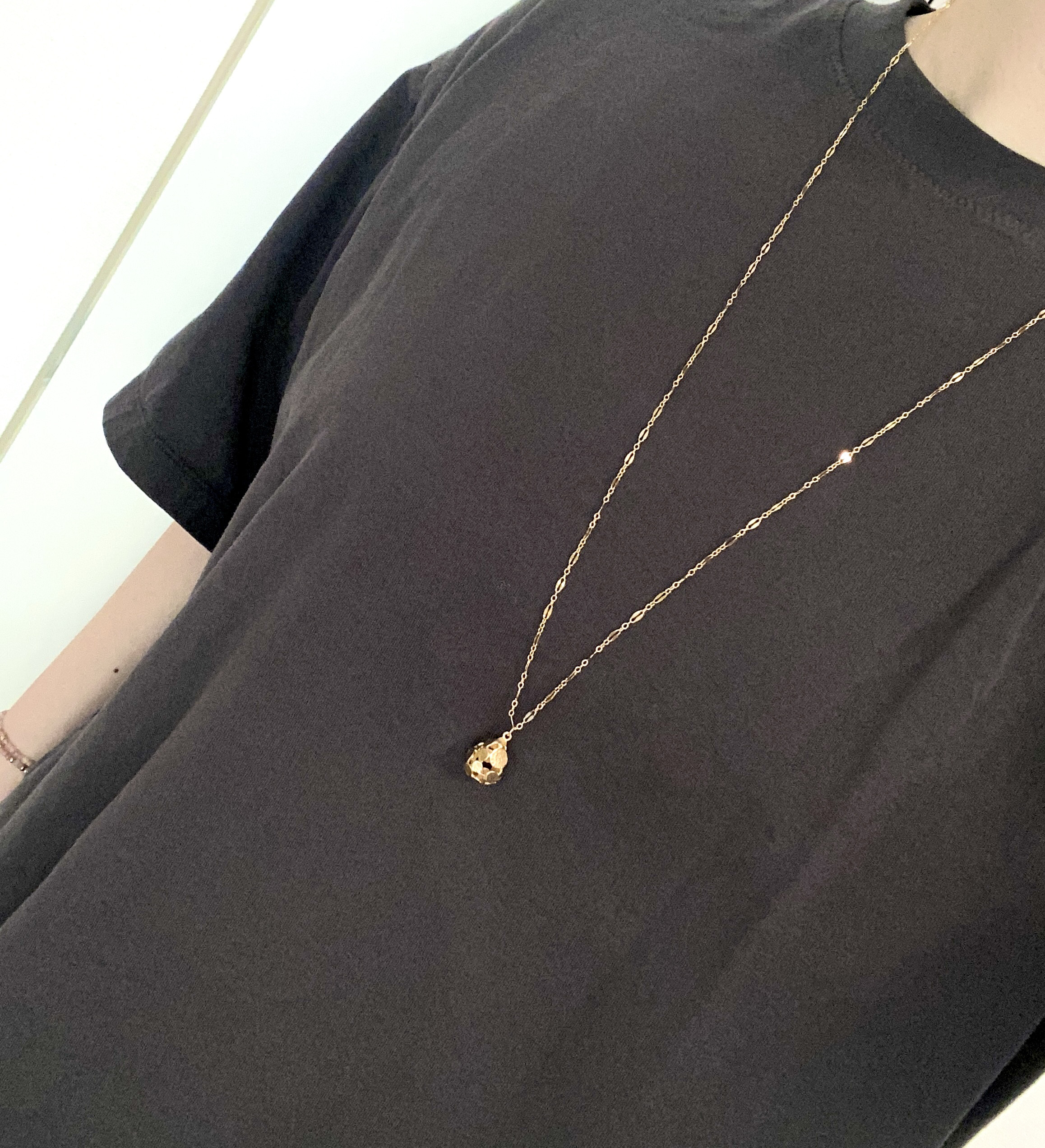 14kgf】ドロップロングチェーンネックレス ネックレス