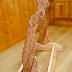 【24時間以内に発送】手作り木工　木製ギタースタンド （チーク） ５本掛け 11枚目の画像