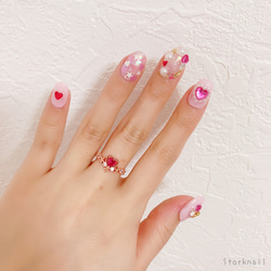 リング ゆめかわいい ゆめかわ 可愛い 指輪 キラキラ ハート の お姫様 プリンセス プリンセスリング 2枚目の画像