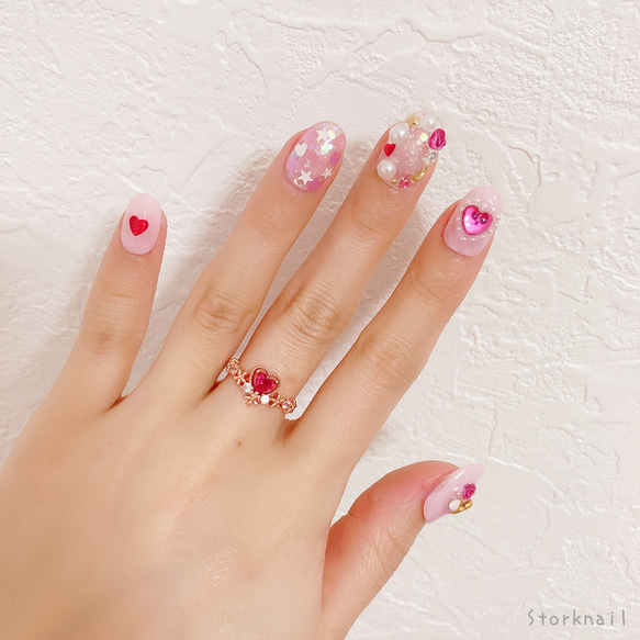 リング ゆめかわいい ゆめかわ 可愛い 指輪 キラキラ ハート の お姫様 プリンセス プリンセスリング 2枚目の画像