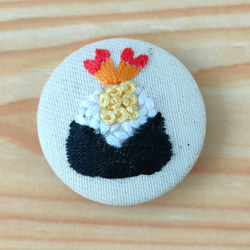 【受注生産】天むすの刺繍ミニヘアゴム 2枚目の画像