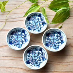 【再販】紫陽花紋豆豆皿 約5.5cm 11枚目の画像