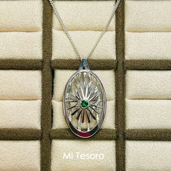 Mi Tesoro酒925ツァボライトガーネットネックレス（ツァボライト）ジェムストーンデザイン=サボライトネックレス 3枚目の画像