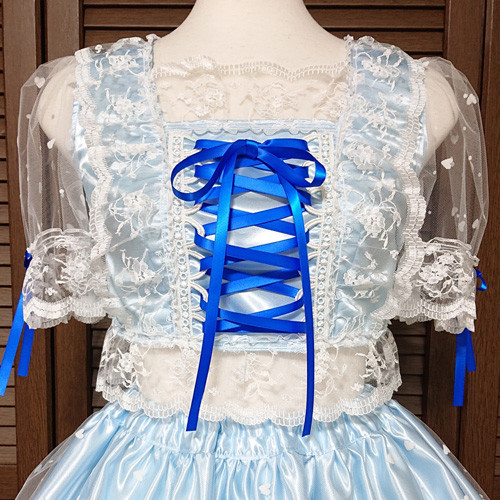 アイドル衣装 水色×白 編み上げリボン オリジナル ハンドメイド コスプレ衣装 Amazon.co.jp: [HIRA] アイドル衣装 水色×白 編み上げリボン