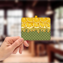 たっぷりはちみつレモンとワッフルの選べるカードケース ネックストラップ付き・ボールチェーン付き 7枚目の画像