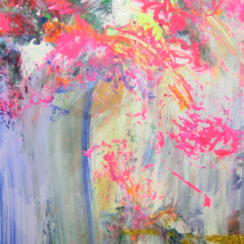 原画 「命の花」 額サイズ 35×48㎝ パワーアート 絵画 息吹 友也