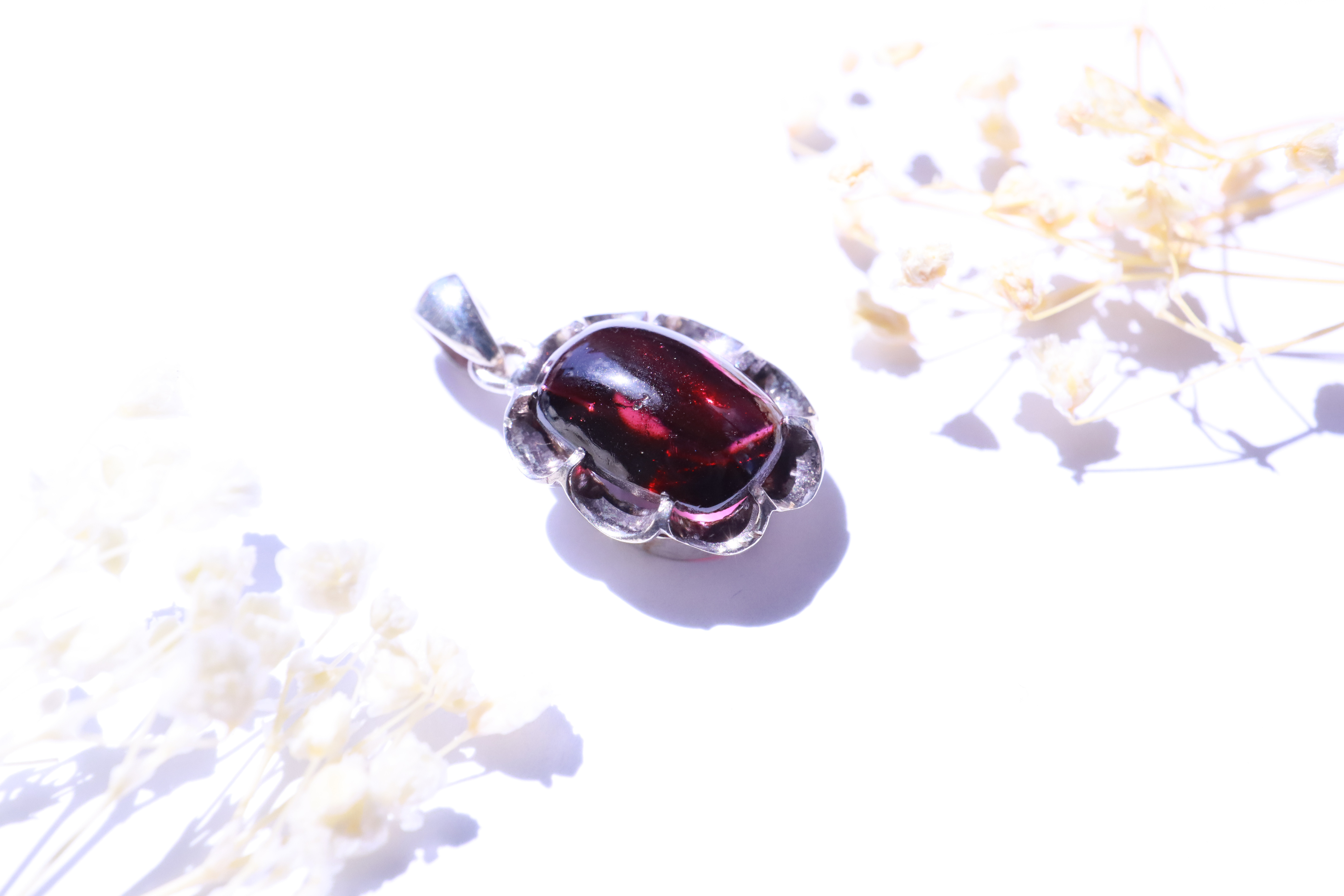 天然石 ガーネット Silver925 ペンダントトップ 1