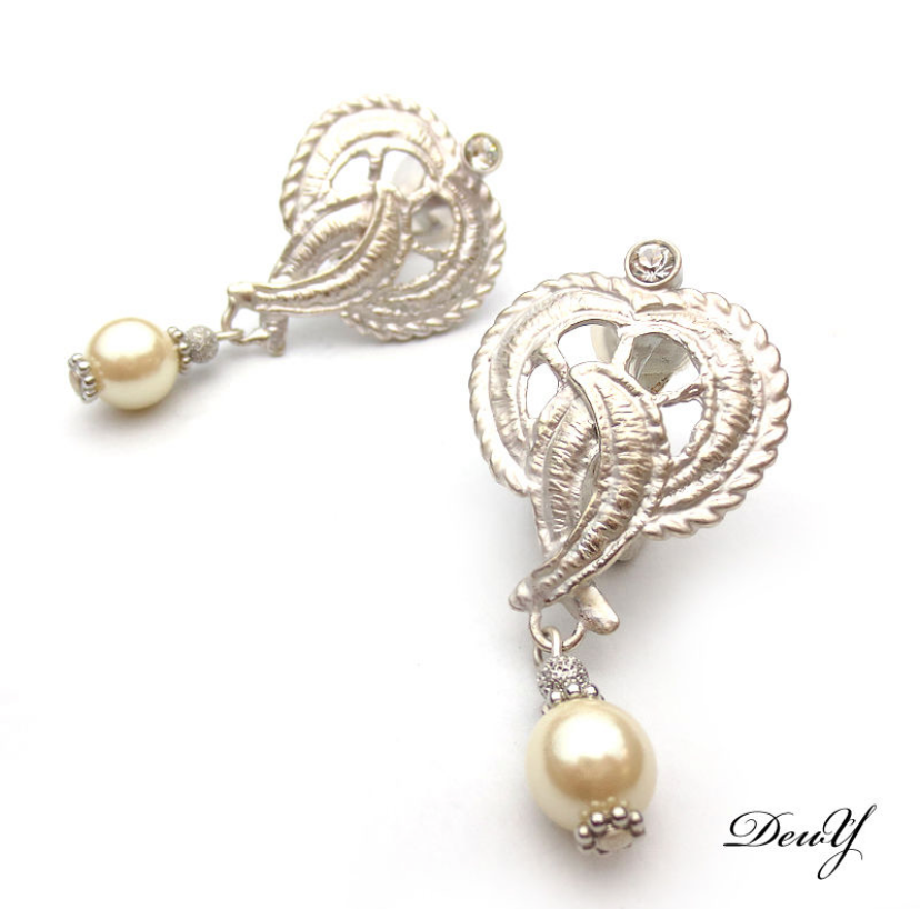 《受注製作》コスチュームジュエリー/ヴィンテージ/メタル/イヤリング【Deux Y】DCE-007