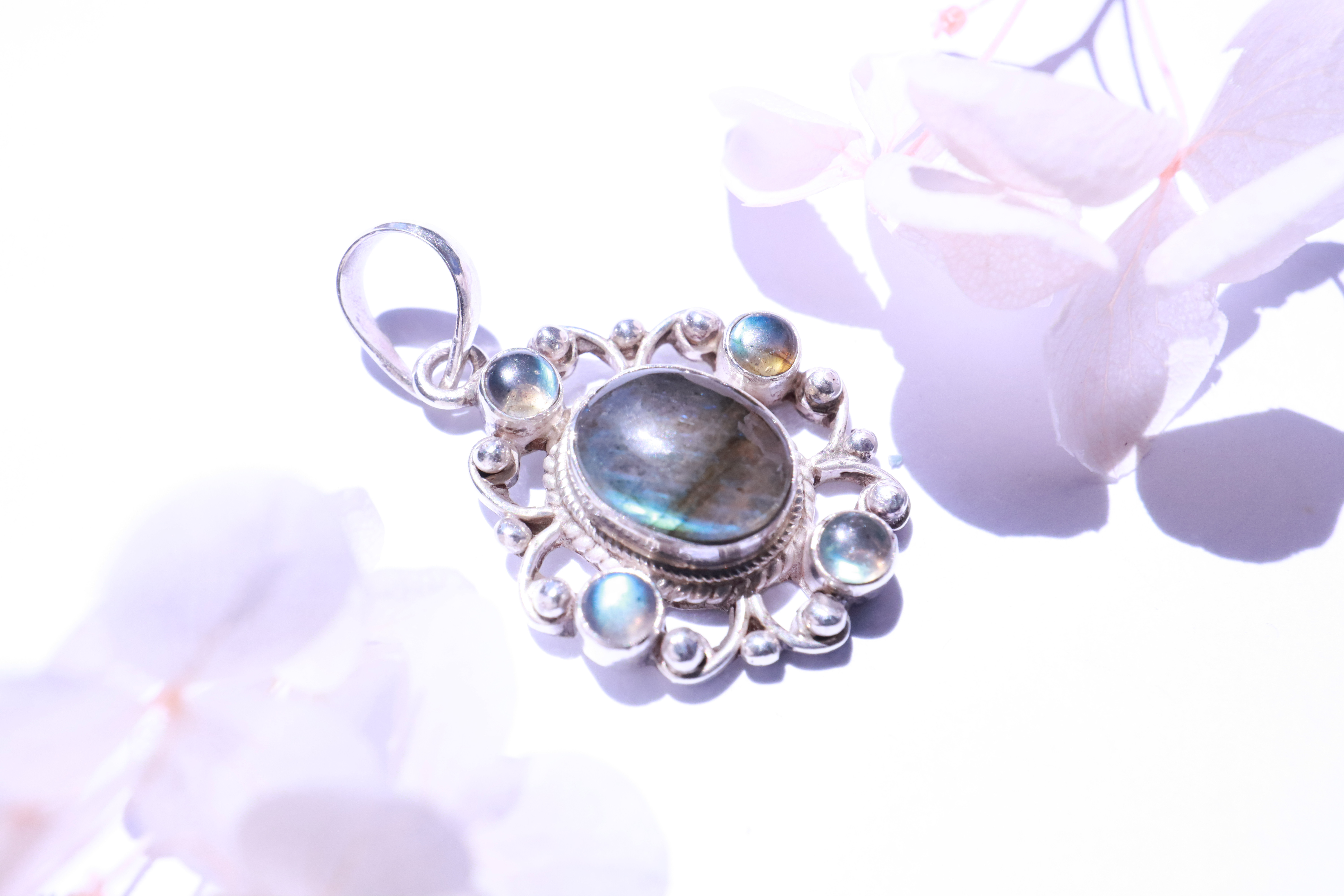 天然石 ラブラドライト Silver925 ペンダントトップ 7