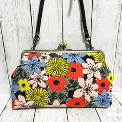 ハンドメイド大きながま口バッグ#56