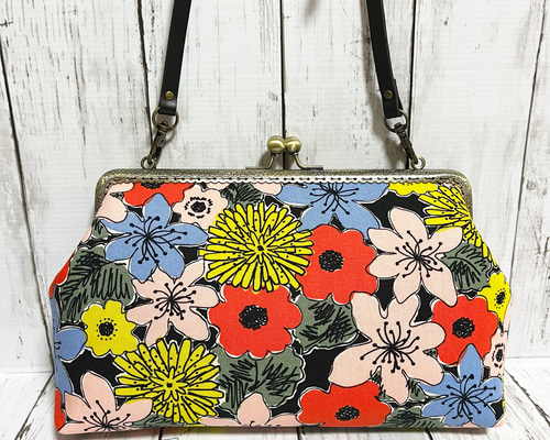美品 ANNA SUI アナスイ 2way がま口ショルダー ハンドバッグ
