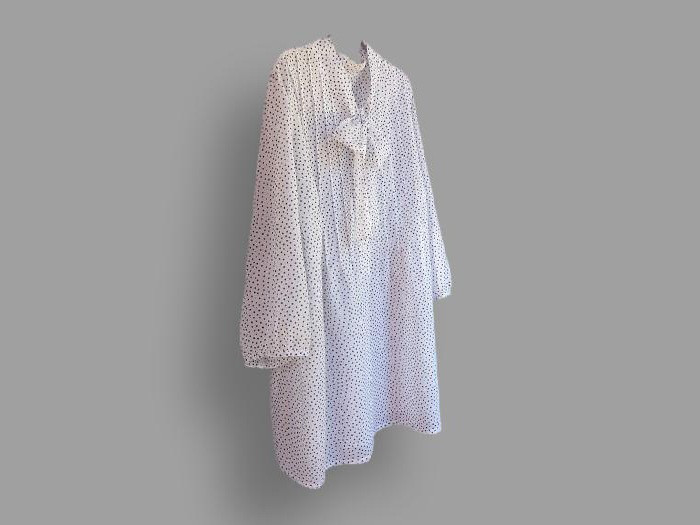 ～Seriesチュニックブラウス…オフ白×黒ドット～