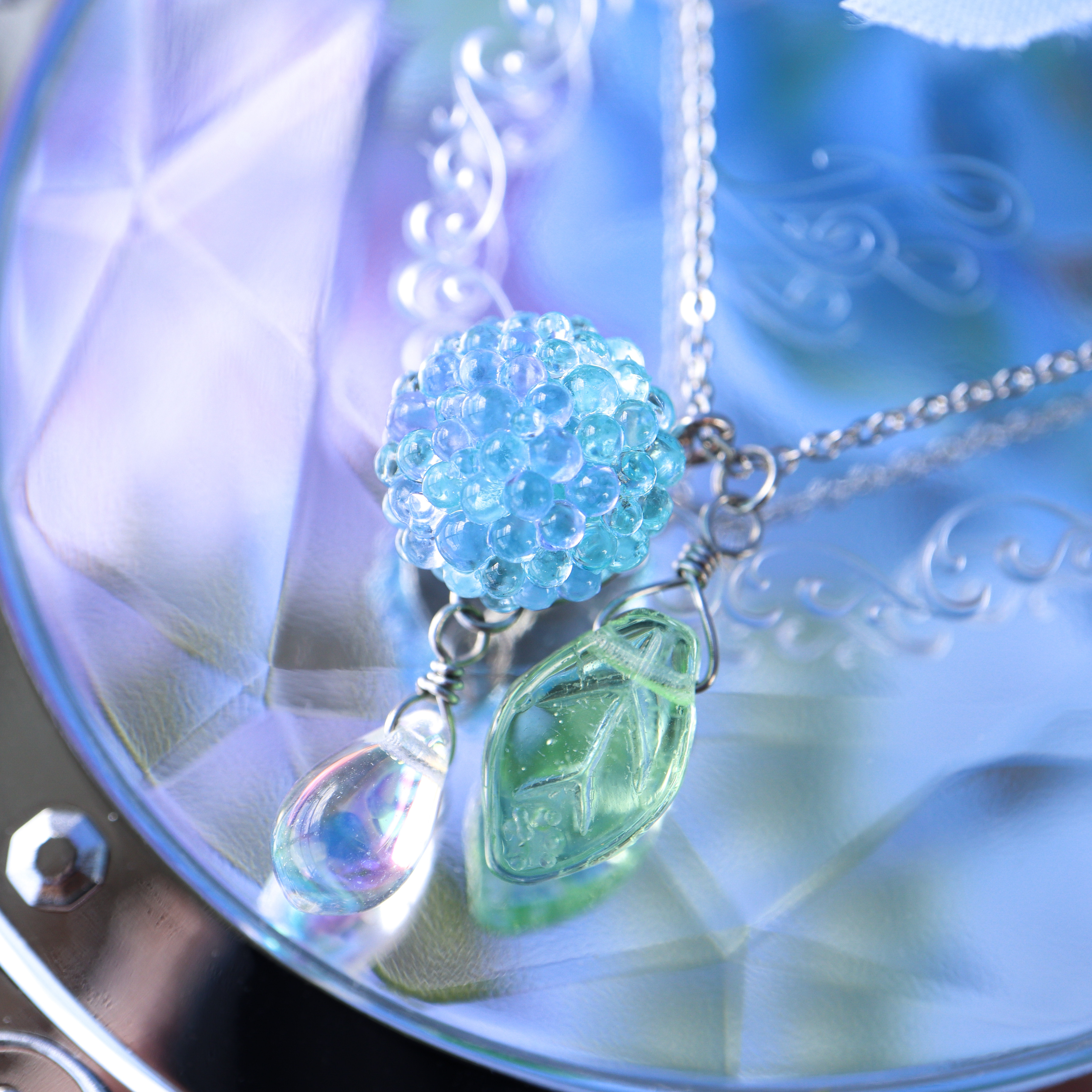 【M-Trend】雨の紫陽花☆天然石アクセサリー
