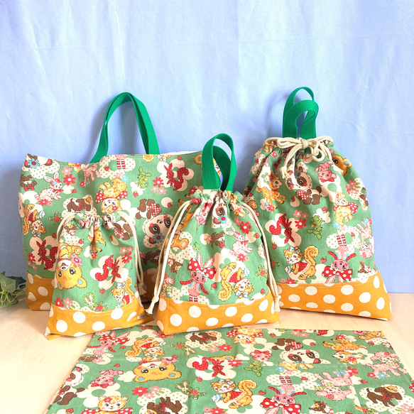 2405-23 ミニチュア巾着トートサシェ 香り袋 ピンクのハワイアン ホヌ