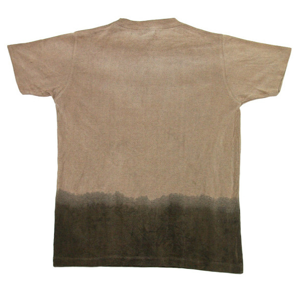 ヘンプコットンTシャツ（半袖）【燕（つばめ）】 柿渋染めと鉄媒染 2枚目の画像