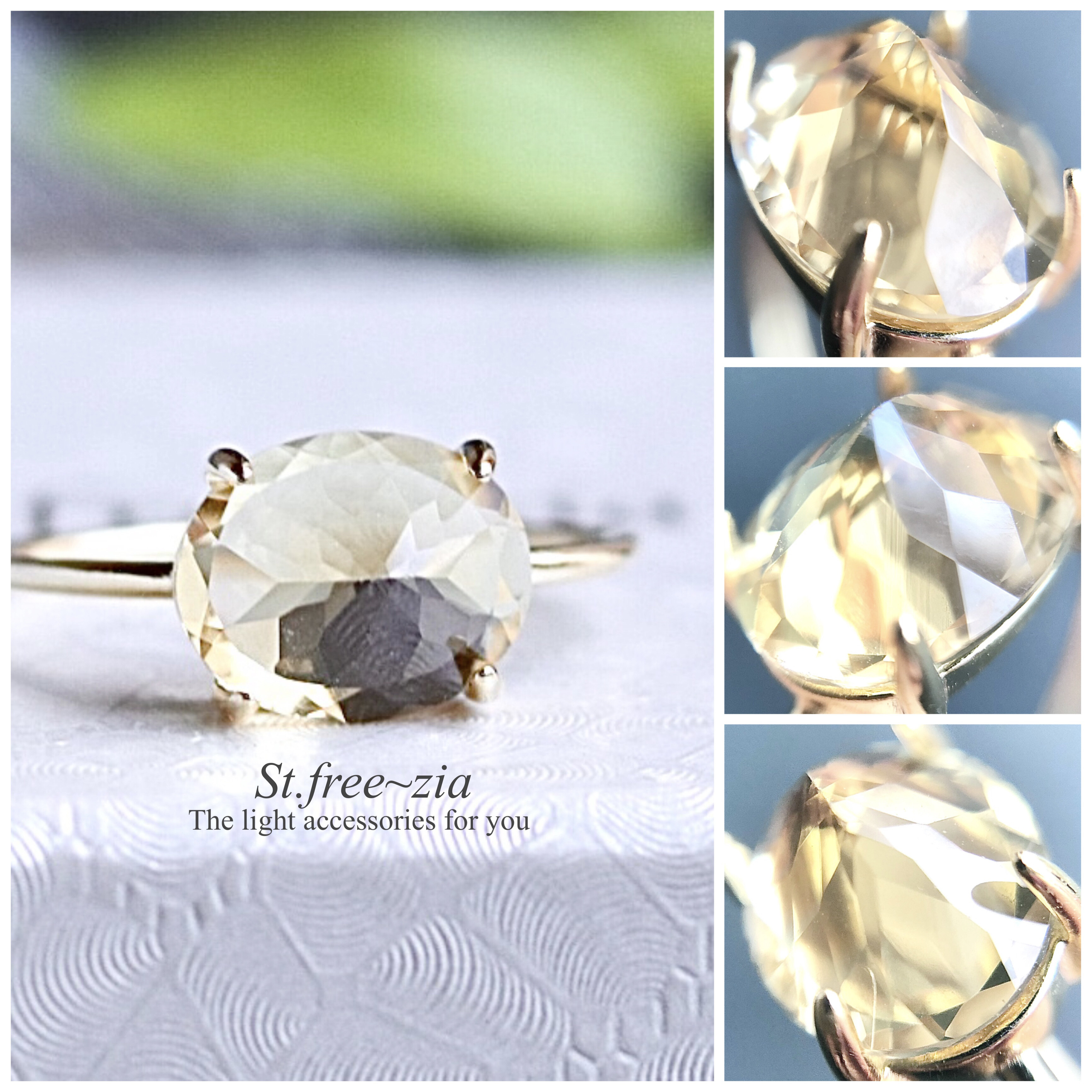 Silver925☆宝石質スキャポライト☆7号・9号・11号・13号・15号☆10×8mm☆天然石リング