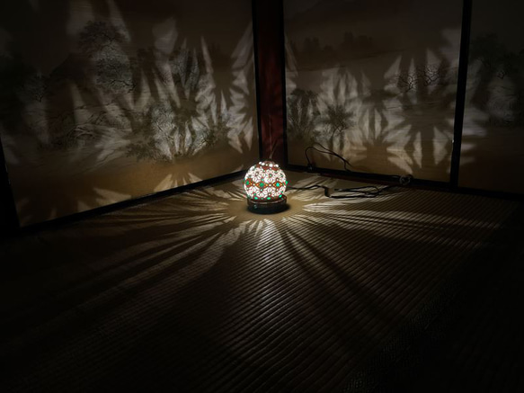 ミニひょうたんランプ《麻の葉ドームmini３》 2枚目の画像