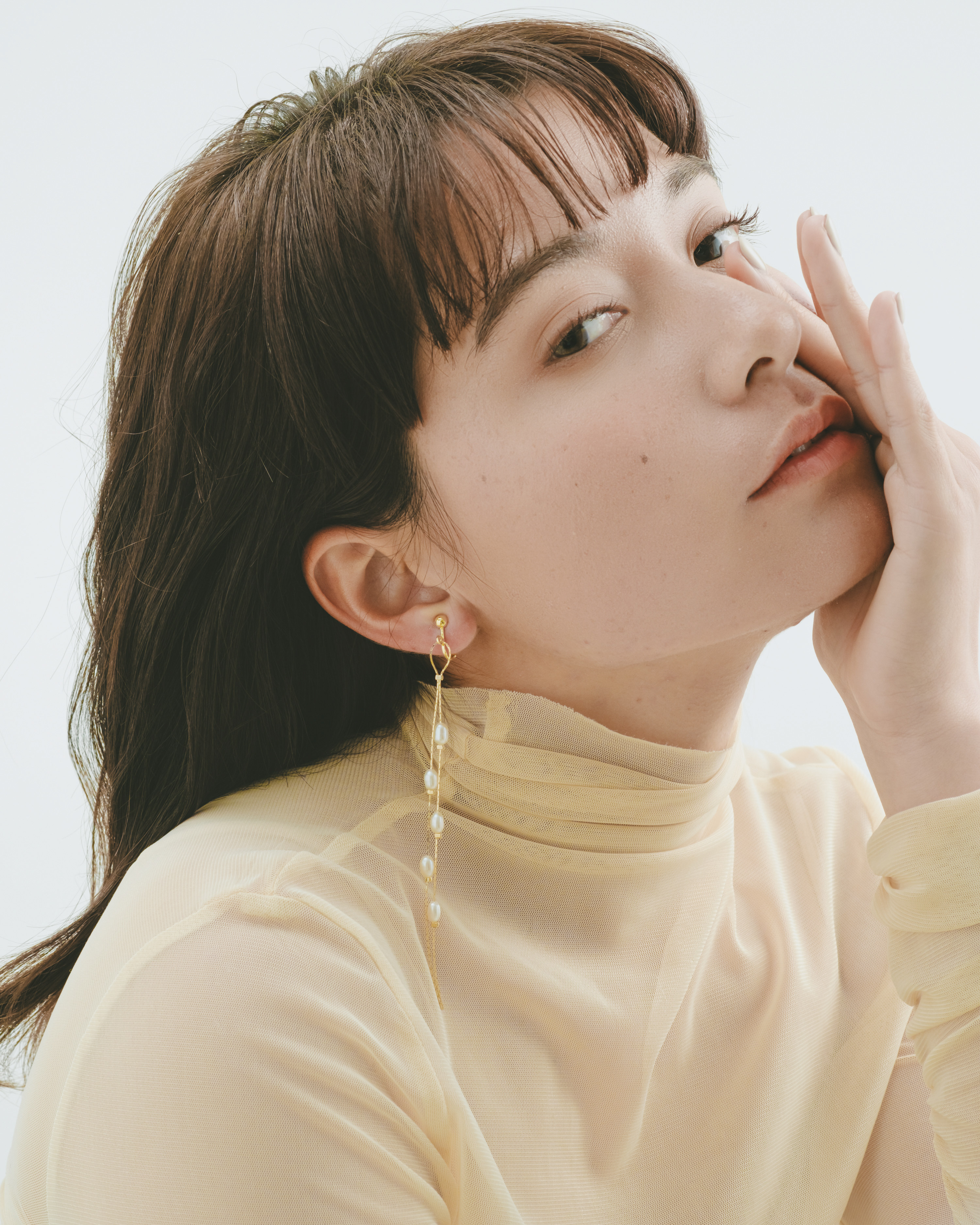 long pearl 淡水パール チェーン ピアス イヤリング ブライダル ウェディング お呼ばれ 結婚式