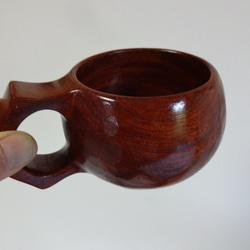 　　花梨の木の一木彫りコーヒーカップ 8枚目の画像