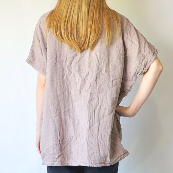 【福袋】寬鬆紗布T卹/粉米色+毛衣裙/本色 第7張的照片